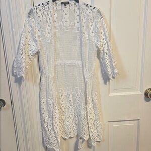 White Lace Swim Coverup